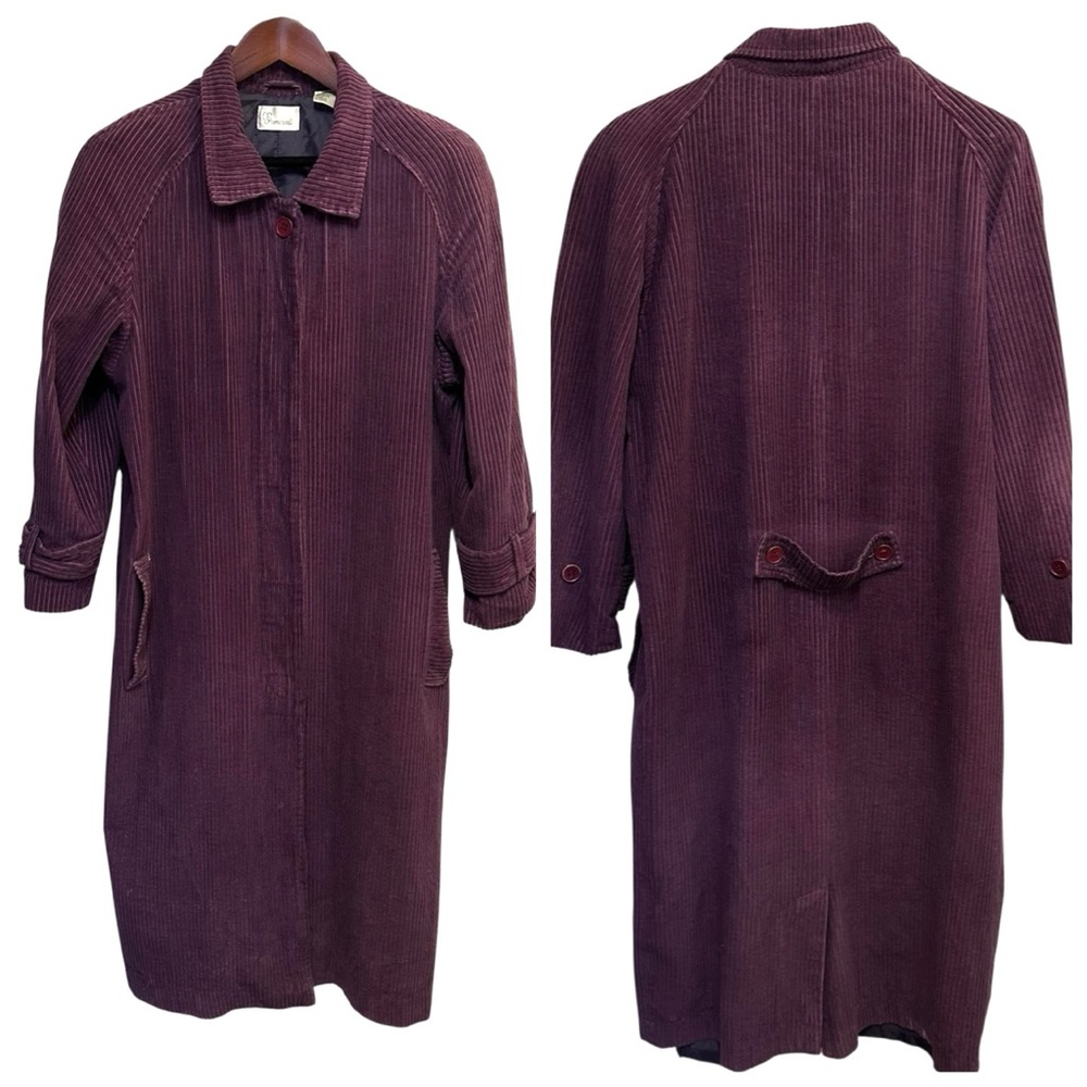 Vintage Corduroy Lined Trench Style Jacket M